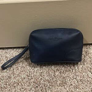 Salvatore Ferragamo Parfums Cosmetic Pouch Navy Blue